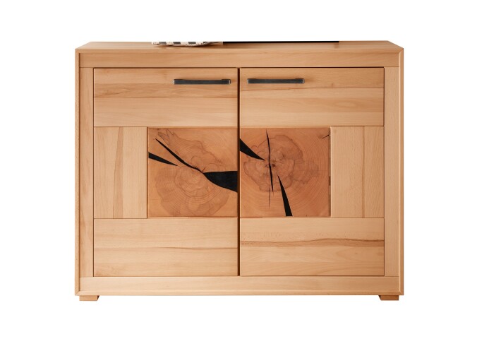 Sideboard >WZ-0315< (BxHxT: 110,3x85,5x40 cm) in natur geölt aus Kernbuche