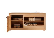 TV-Wand >WZ-0315< (BxHxT: 130x62x46 cm) in natur geölt - 130x62x46 (BxHxT)
