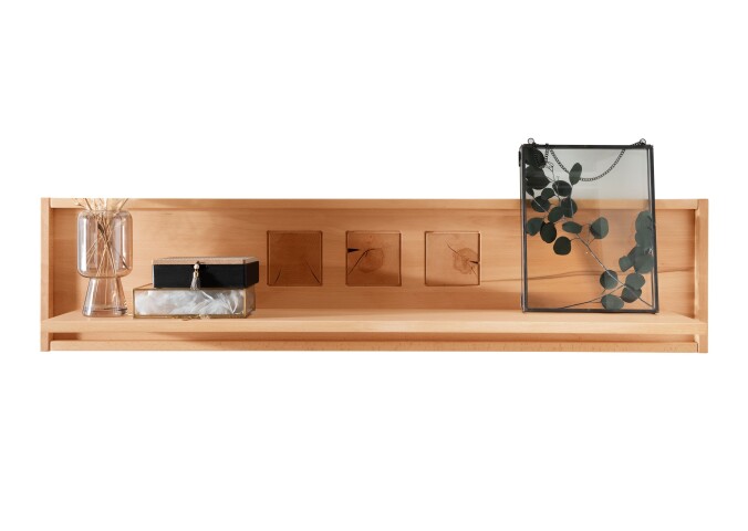 Wandboard >WZ-0315< (BxHxT: 130x30x22 cm) in natur geölt - 130x30x22 (BxHxT)