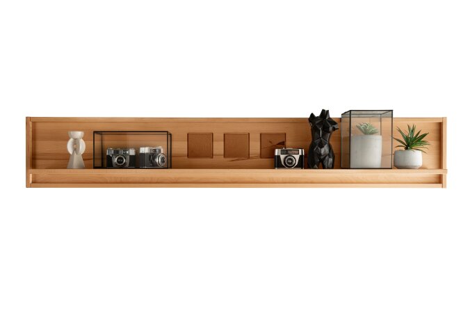 Wandboard >WZ-0315< (BxHxT: 178x30x22 cm) in natur geölt - 178x30x22 (BxHxT)