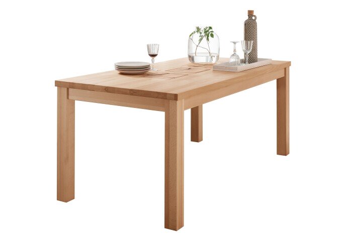 Küchentisch >WZ-0315< (BxHxT: 160x76x90 cm) in natur geölt - 160x76x90 (BxHxT)