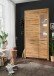 Vitrine >WZ-0169< (BxHxT: 102,2x204,1x40 cm) in natur geölt aus Wildeiche