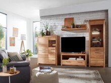Highboard >WZ-0169< (BxHxT: 102,2x141x35 cm) in natur geölt aus Wildeiche