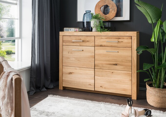 Sideboard >WZ-0169< (BxHxT: 117,7x91,9x45 cm) in natur geölt aus Wild, 924,95 €