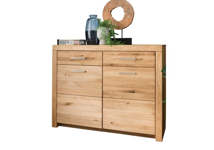 Sideboard >WZ-0169< (BxHxT: 117,7x91,9x45 cm) in natur geölt aus Wildeiche