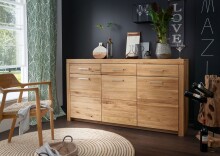 Sideboard >WZ-0169< (BxHxT: 170,4x91,9x45 cm) in natur geölt aus Wildeiche