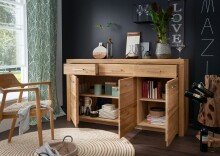 Sideboard >WZ-0169< (BxHxT: 170,4x91,9x45 cm) in natur geölt aus Wildeiche