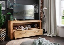 TV-Board >WZ-0169< (BxHxT: 117,7x56x40 cm) in natur geölt - 117,7x56x40 (BxHxT)