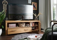 TV-Board >WZ-0169< (BxHxT: 170,4x56x40 cm) in natur geölt - 170,4x56x40 (BxHxT)