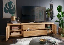 TV-Board >WZ-0169< (BxHxT: 223,1x56x40 cm) in natur geölt - 223,1x56x40 (BxHxT)