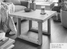Couchtisch >WZ-0169< (BxHxT: 70x45x70 cm) in natur geölt - 70x45x70 (BxHxT)