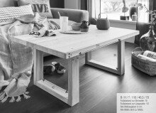 Couchtisch >WZ-0169< (BxHxT: 110x45x70 cm) in natur geölt - 110x45x70 (BxHxT)