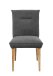 Stuhl >ST-0512< (BxHxT: 50x94x59 cm) in Dunkelgrau aus Eiche - 50x94x59 (BxHxT)