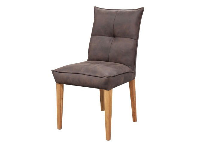 Stuhl >ST-0712< (BxHxT: 53x94x60 cm) in dunkelbraun aus Eiche - 53x94x60 (BxHxT)