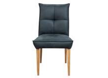 Stuhl >ST-0712< (2er-Set) (BxHxT: 53x94x60 cm) in schwarz aus Eiche - 53x94x60cm (BxHxT)