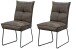 Stuhl >ST-0712< (2er-Set) (BxHxT: 53x94x60 cm) in dunklegrau aus Metall - 53x94x60 (BxHxT)