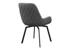 Stuhl >ST-0713< (BxHxT: 55x87x50 cm) in grau aus Metall - 55x87x50cm (BxHxT)