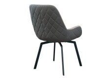 Stuhl >ST-0713< (BxHxT: 55x87x50 cm) in grau aus Metall - 55x87x50cm (BxHxT)