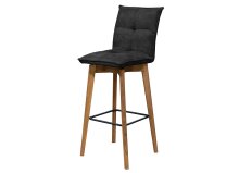 Stuhl >ST-0710< (BxHxT: 43x112x50 cm) in schwarz /...
