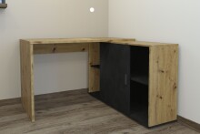 Eckschreibtisch >Valley I< (BxHxT: 118x75x60,5 cm) in Artisan Oak Nb/ Matera