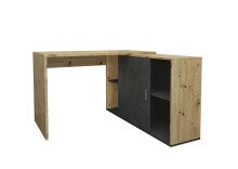 Eckschreibtisch >Valley I< (BxHxT: 118x75x60,5 cm) in Artisan Oak Nb/ Matera
