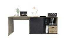 Eckschreibtisch >Valley I< (BxHxT: 118x75x60,5 cm) in Eiche/Matera