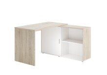 Eckschreibtisch >Valley I< (BxHxT: 118x75x60,5 cm) in Eiche Nb/weiß