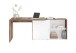 Eckschreibtisch >Valley I< (BxHxT: 118x75x60,5 cm) Old Style dunkel / weiß Perl