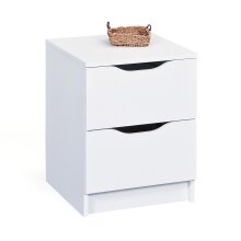 Nachtkommode >WESTPHALEN< (BxHxT: 41x50x40 cm) in weiß - 41x50x40 (BxHxT)