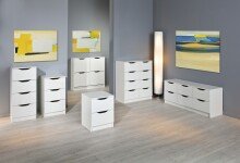 Nachtkommode >WESTPHALEN< (BxHxT: 41x50x40 cm) in weiß - 41x50x40 (BxHxT)