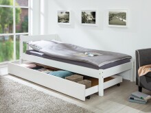 Bettschubkasten >Umea< (BxHxT: 199x22x94 cm) in Weiss - 199x22x94 (BxHxT)