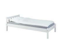 Einzelbett >Vilmar< (BxHxT: 210x70x98 cm) in Weiss - 210x70x98 (BxHxT)