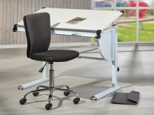 Kinderschreibtisch >Milo< (BxHxT: 110x93x60 cm) in Weiss/Pink/Blau