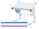 Kinderschreibtisch >Milo< (BxHxT: 110x93x60 cm) in Weiss/Pink/Blau