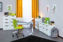 Schreibtisch >Skalare< (B/H/T 110 x 78 x 68 cm) in Weiss - 110x78x68 (BxHxT)