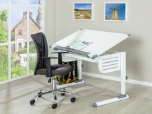Schreibtisch >Skalare< (B/H/T 110 x 78 x 68 cm) in Weiss - 110x78x68 (BxHxT)
