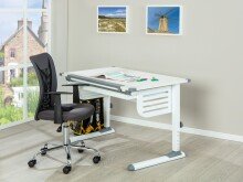 Schreibtisch >Skalare< (B/H/T 110 x 78 x 68 cm) in Weiss - 110x78x68 (BxHxT)
