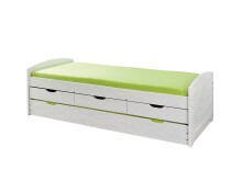 Funktionsbett >Ulli< (B/H/T 205 x 63 x 98 cm) in Weiss - 205x63x98 (BxHxT)