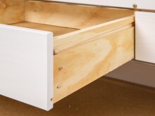 Funktionsbett >Ulli< (B/H/T 205 x 63 x 98 cm) in Weiss - 205x63x98 (BxHxT)