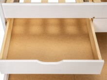 Funktionsbett >Ulli< (B/H/T 205 x 63 x 98 cm) in Weiss - 205x63x98 (BxHxT)