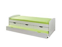 Funktionsbett >Ulli< (B/H/T 205 x 63 x 98 cm) in Weiss - 205x63x98 (BxHxT)