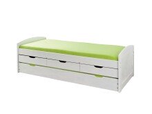 Funktionsbett >Ulli< (B/H/T 205 x 63 x 98 cm) in Weiss - 205x63x98 (BxHxT)