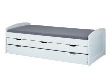 Funktionsbett >Ulli< (B/H/T 205 x 63 x 98 cm) in Weiss - 205x63x98 (BxHxT)