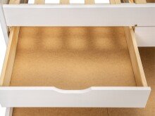 Funktionsbett >Ulli< (B/H/T 205 x 63 x 98 cm) in Weiss - 205x63x98 (BxHxT)