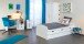 Funktionsbett >Ulli< (B/H/T 205 x 63 x 98 cm) in Weiss - 205x63x98 (BxHxT)
