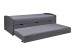 Funktionsbett >Lena< (BxHxT: 205x63x98 cm) in Grau aus Holz - 205x63x98 (BxHxT)