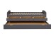 Funktionsbett >Lena< (BxHxT: 205x63x98 cm) in Grau aus Holz - 205x63x98 (BxHxT)