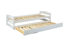 Funktionsbett >Vindas< (BxHxT: 209x62x97 cm) in Weiss - 209x62x97 (BxHxT)