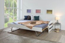 Funktionsbett >Vindas< (BxHxT: 209x62x97 cm) in Weiss - 209x62x97 (BxHxT)