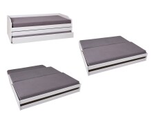 Funktionsbett >Lotar< (BxHxT: 97x65x209 cm) in Weiss - 97x65x209 (BxHxT)